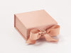 Small Rose Gold Gift Box Sample with Ribbon Ties