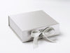 Medium Silver Slot Gift Box with removable ribbon