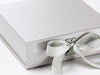 Sample Silver Medium Gift Box with Changeable Ribbon