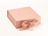 Rose Gold Medium Folding Gift Box Sample with changeable ribbon