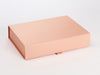 Rose Gold A4 Shallow Folding Gift Box from Foldabox