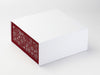 Red Snowflakes FAB Sides® Featured on White XL Deep No Ribbon Gift Box