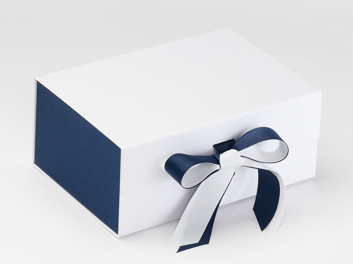 Peacoat Ribbon to fit Gift Boxes with changeable ribbon