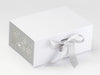 Sample Silver Snowflake FAB Sides® Featured on White A5 Deep Gift Box