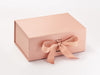 Rose Gold A5 Deep Luxury Folding Gift Box with changeable ribbon