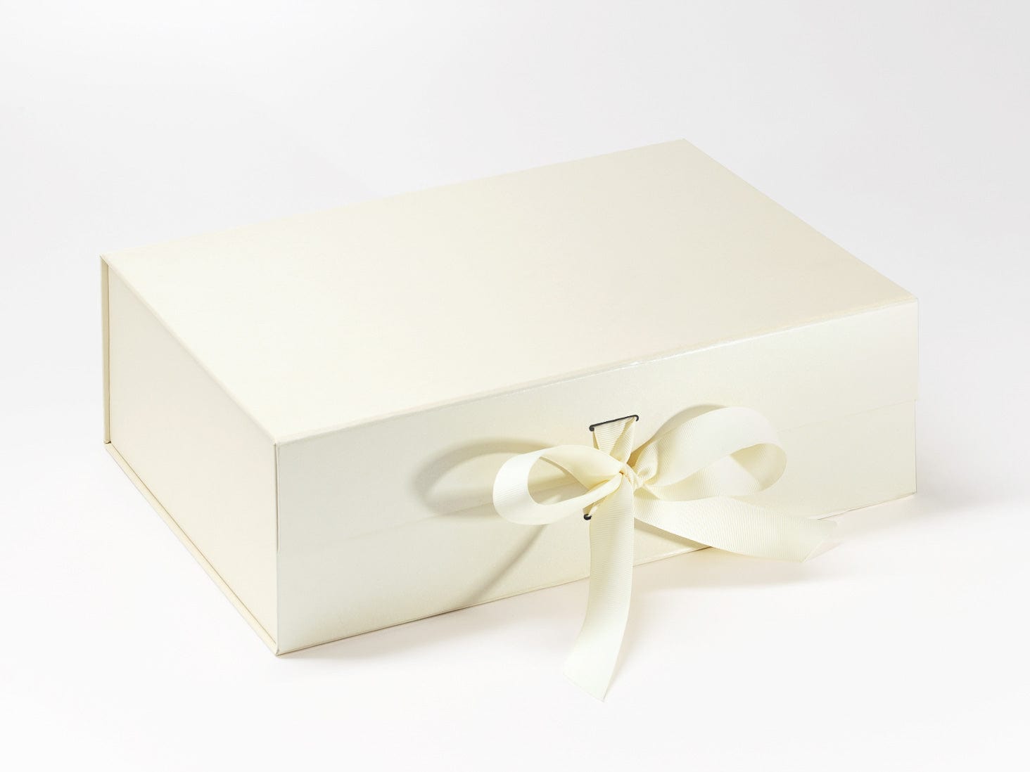 Ivory A4 Deep Gift Box Sample with Slots and Changeable Ribbon