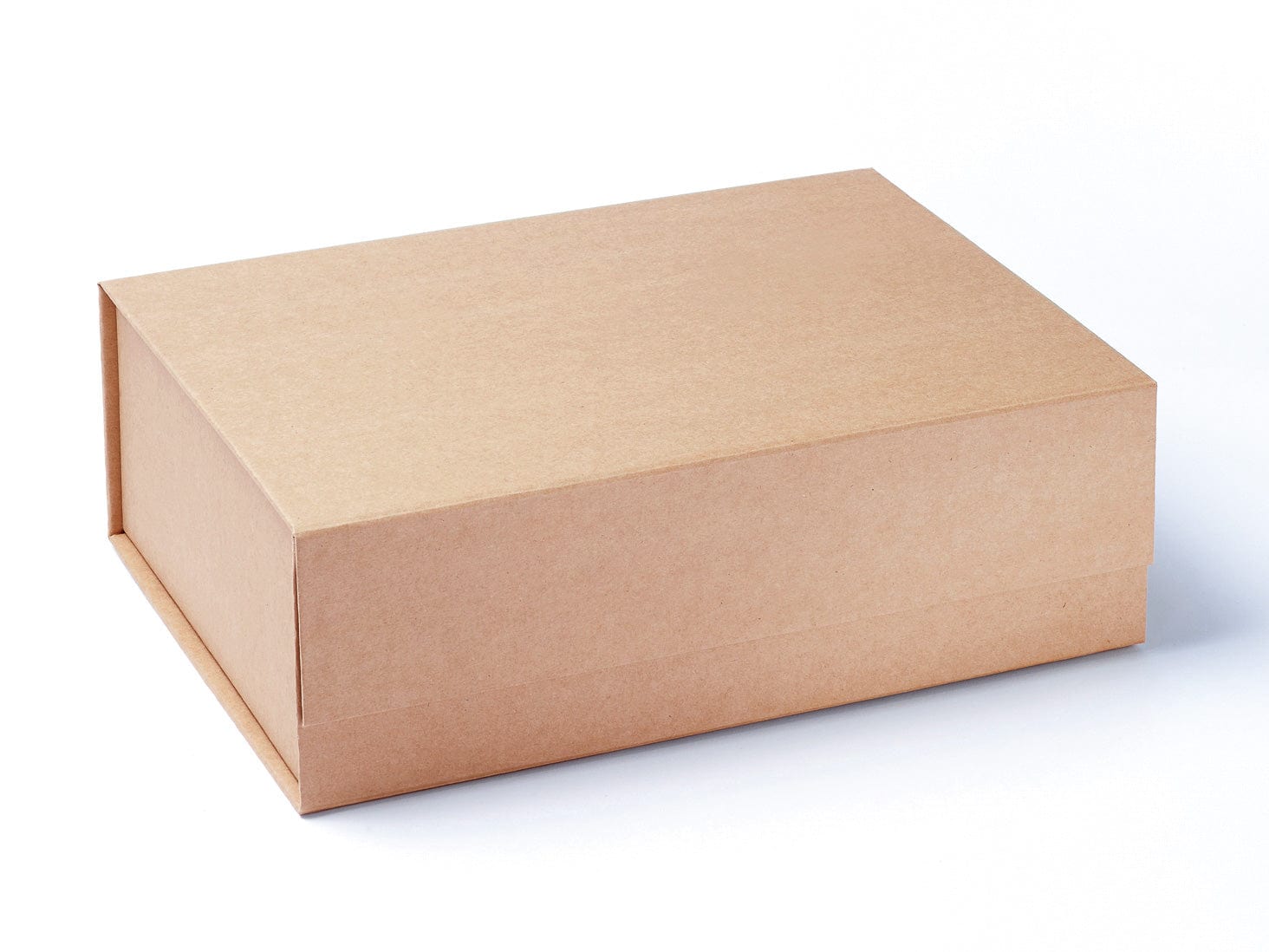 Sample A4 Deep Natural Kraft Luxury Folding Gift Box with Magnetic Snap Shut Closure