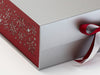 Red Snowflakes FAB Sides® Featured on Silver Gift Box Close Up