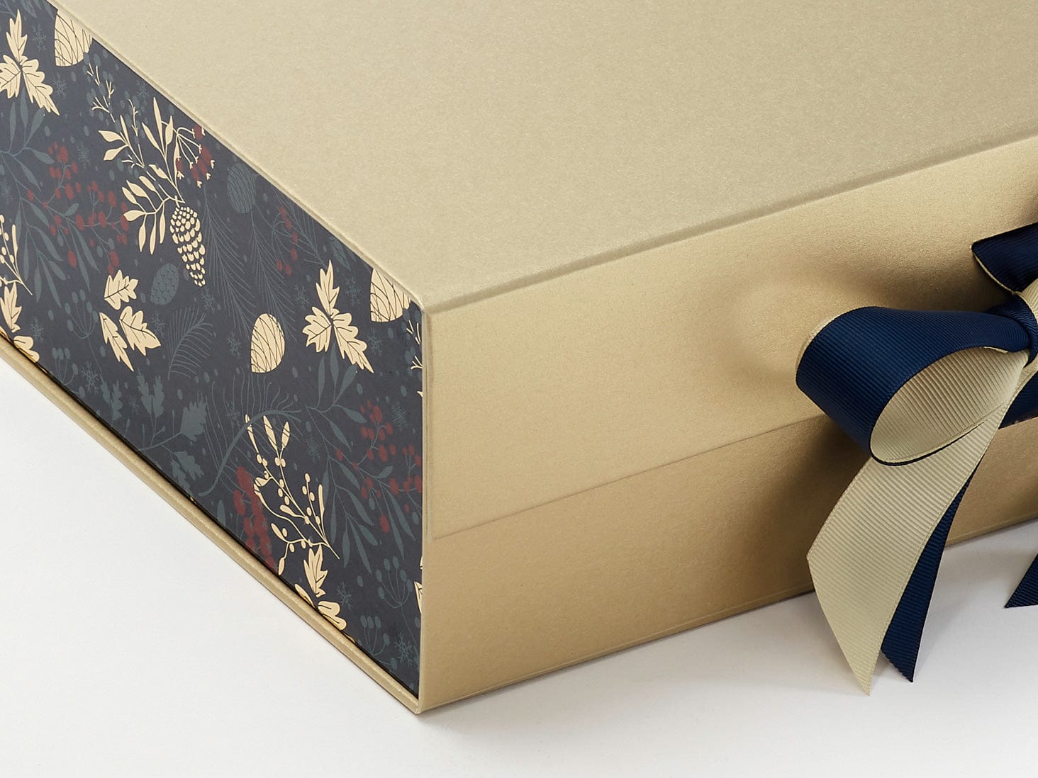 Navy Blue A5 Deep Gift Box with changeable ribbon