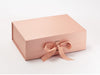 Rose Gold A4 Deep Luxury Folding Gift Box with changeable ribbon