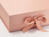 Rose Gold A4 Deep Luxury Gift Box sample with changeable ribbon