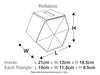 RollaBox Gift Box  Assembled Size Line Drawing