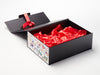 Black A4 Deep No Magnet Gift Box with Mexican Mix FAB Sides® and Radiant Red Tissue Paper