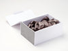 Grey Linen FAB Sides® Featured on WEhite Gift Box with Slate Grey Ribbon