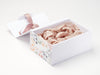 White A5 Deep No Magnet Gift Box with Aromatics FAB Sides and Stone Tissue