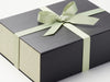 Sage Green Linen FAB Sides® Featured on Black Gift Box with Spring Moss Ribbon