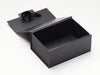 Black A5 Deep No Magnets Changeable Ribbon Gift Box Assembled Open