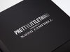 Silver Foil Custom Logo Printed onto Black Gift Box