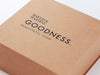 Example of Black Screen Printed Logo Onto Natural Kraft Gift Box