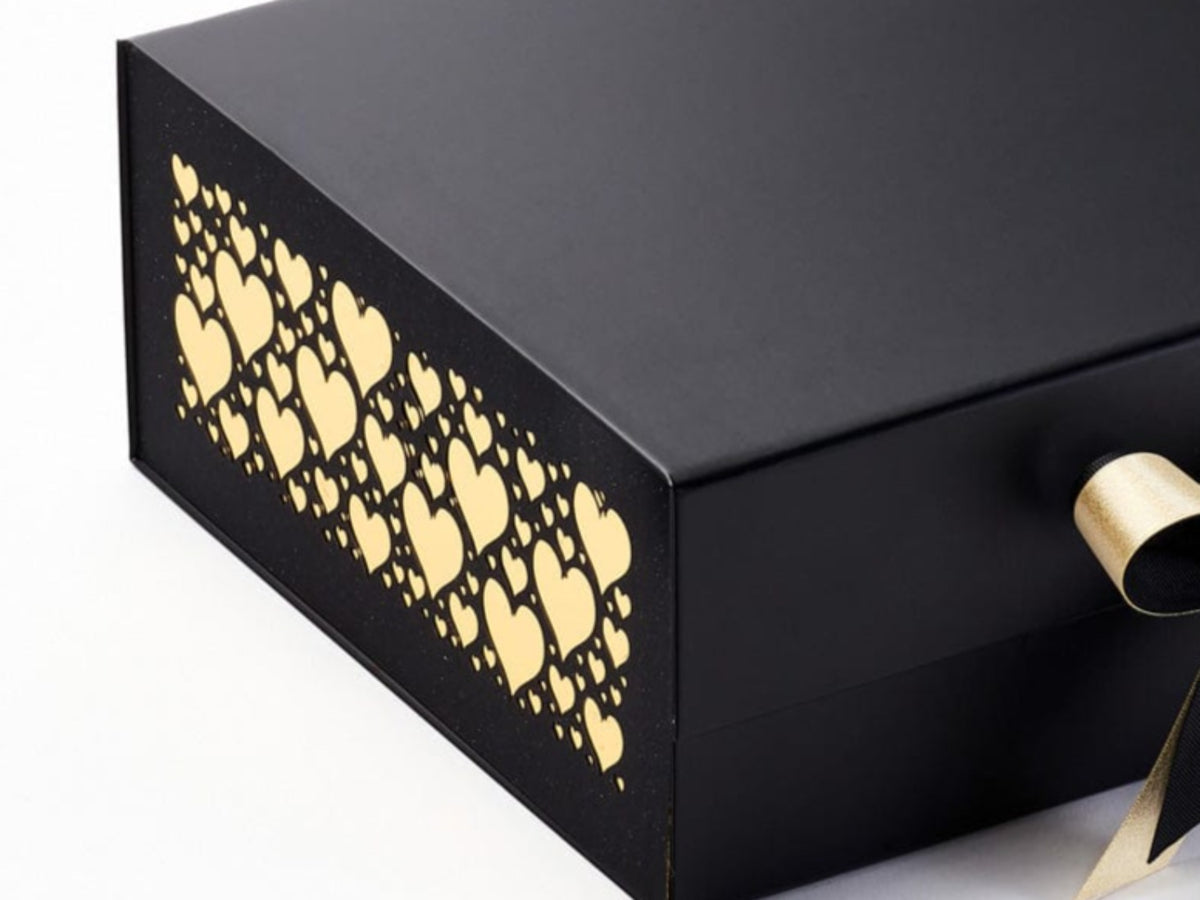 Luxury Packaging - Black A4 Folding Gift Boxes from Foldabox