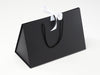 Large Black BoxBag™ Featured with White Grosgrain Ribbon