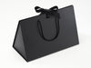 Large Black BoxBag™ Supplied with Black Grosgrain Ribbon and Rope Handles