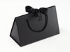 Medium Black BoxBag® Supplied with Black Grosgrain Ribbon and Black Rope Handles