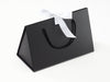 Black Medium BoxBag® Featured with White Satin Ribbon