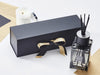 Black Single Bottle Gift Box with Gold Sparkle Ribbon