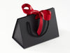 Small Black BoxBag® Featured with Red Satin Ribbon