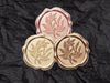 Rose Gold, Copper and Gold Wax Seals Featured with Blac Tissue Paper