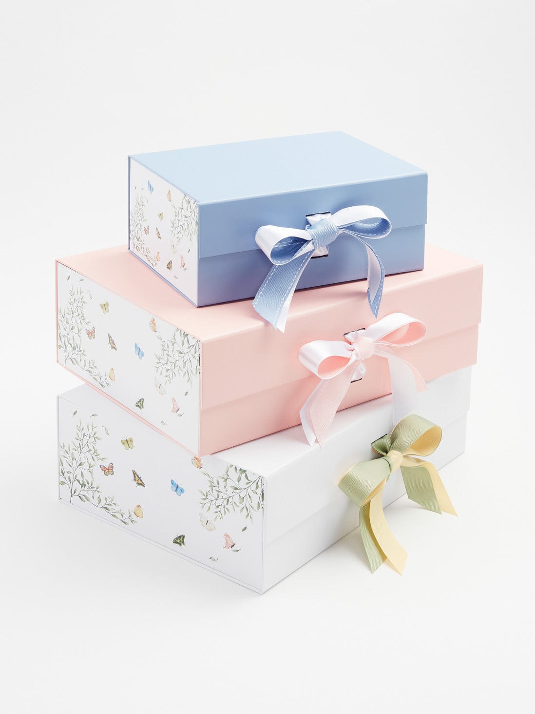 Pale Pink A5 Deep Gift Boxes with changeable ribbon