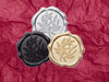 Claret Tissue Paper with Black, Gold and Silver Wax Seals