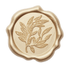 Gold Wax Seal Featuring Leaf Sprig Design