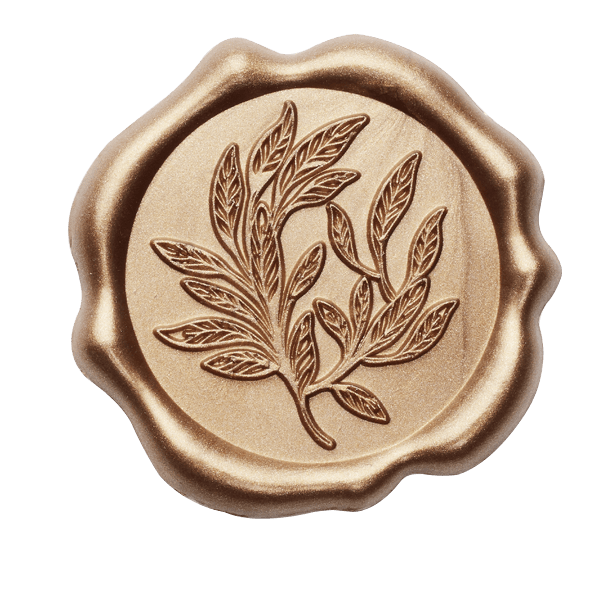 Copper Wax Seal Featuring Leaf Sprig Design