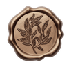 Bronze Wax Seal Featuring Leaf Sprig Design