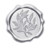 Silver Wax Seal Featuring Leaf Sprig Design