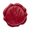 Red Wax Seal Featuring Leaf Sprig Design