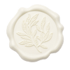 Ivory Wax Seal Featuring Leaf Sprig Design