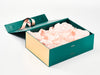 Rose Gold Tissue Papwer with Forest Green A4 Deep Gift Box and Rose Copper FAB Sides®