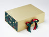 Sample Forest Green Xmas Pine Cones FAB Sides® Featured on Gold A4 Deep Gift Box