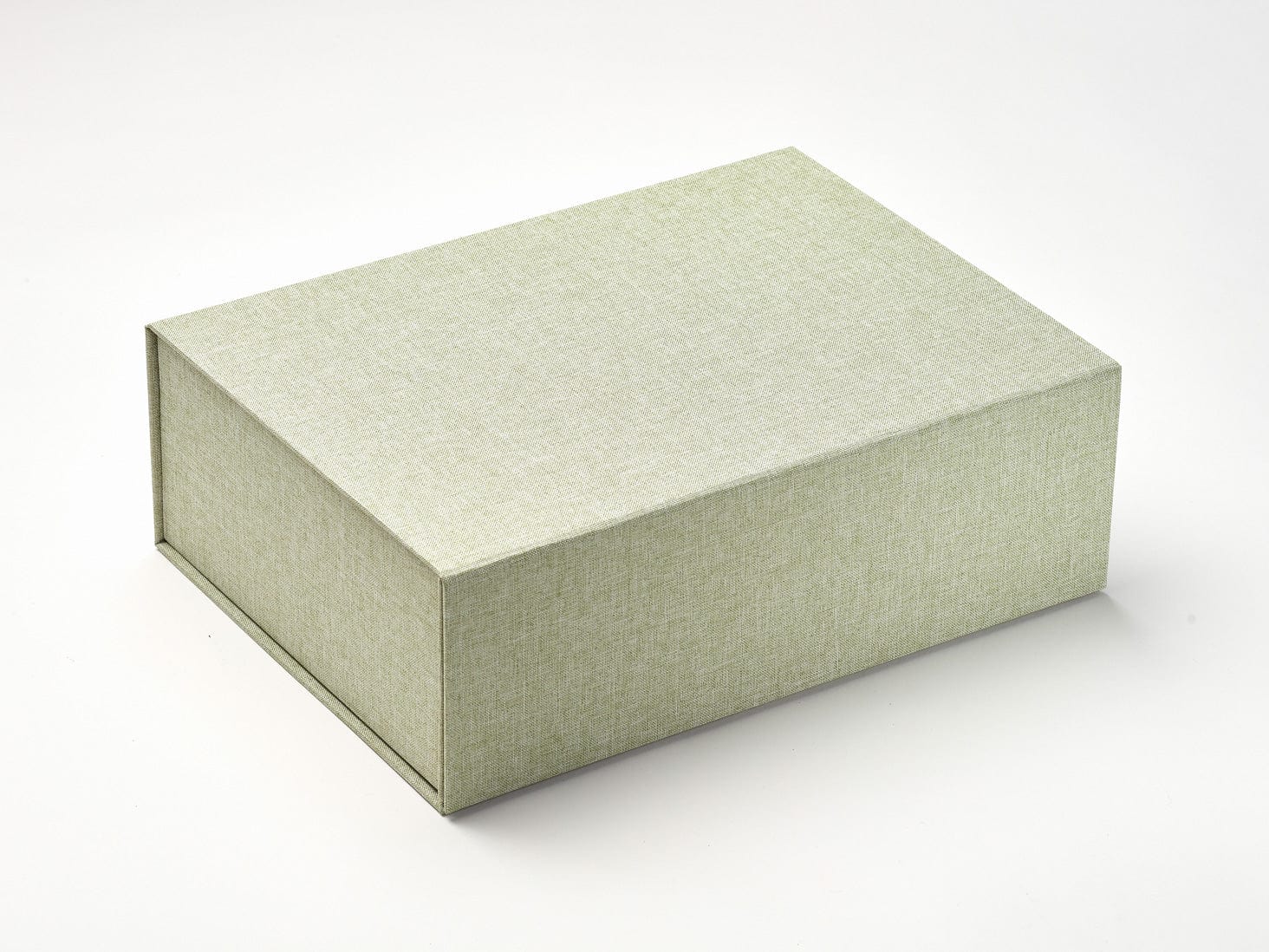 Sample Sage Green Linen No Magnets Gift Box Assembled