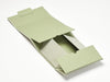 Sage Green Linen A5 Deep No Magnet Gift Box Partly Open