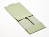 Sample Sage Green Linen No Magnets Gift Box Open Flat