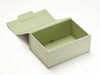 Sage Green Linen A5 Deep No Magnet Gift Box Assembled Open