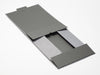 Sample Grey Linen A4 Deep No Magnets Gift Box Open Flat