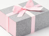 Sample Rose Pink FAB Sides® Featured on Grey Linen Gift Box with Rose Pink Ribbon