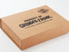 Example Of Custom 1 Colour Screen Print Onto Natural Kraft Gift Box