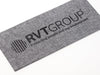 Grey Linen FAB Sides® Featuring 1 Colour Black Custom Foil Logo Print