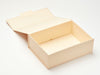 Hessian Linen A4 Deep No Magnet Gift Box Assembled Open